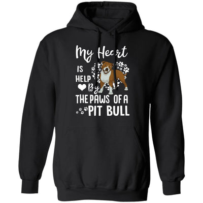 My Heart Is Held By The Paws Of A Pit Bull Lover T-Shirt & Hoodie | Teecentury.com