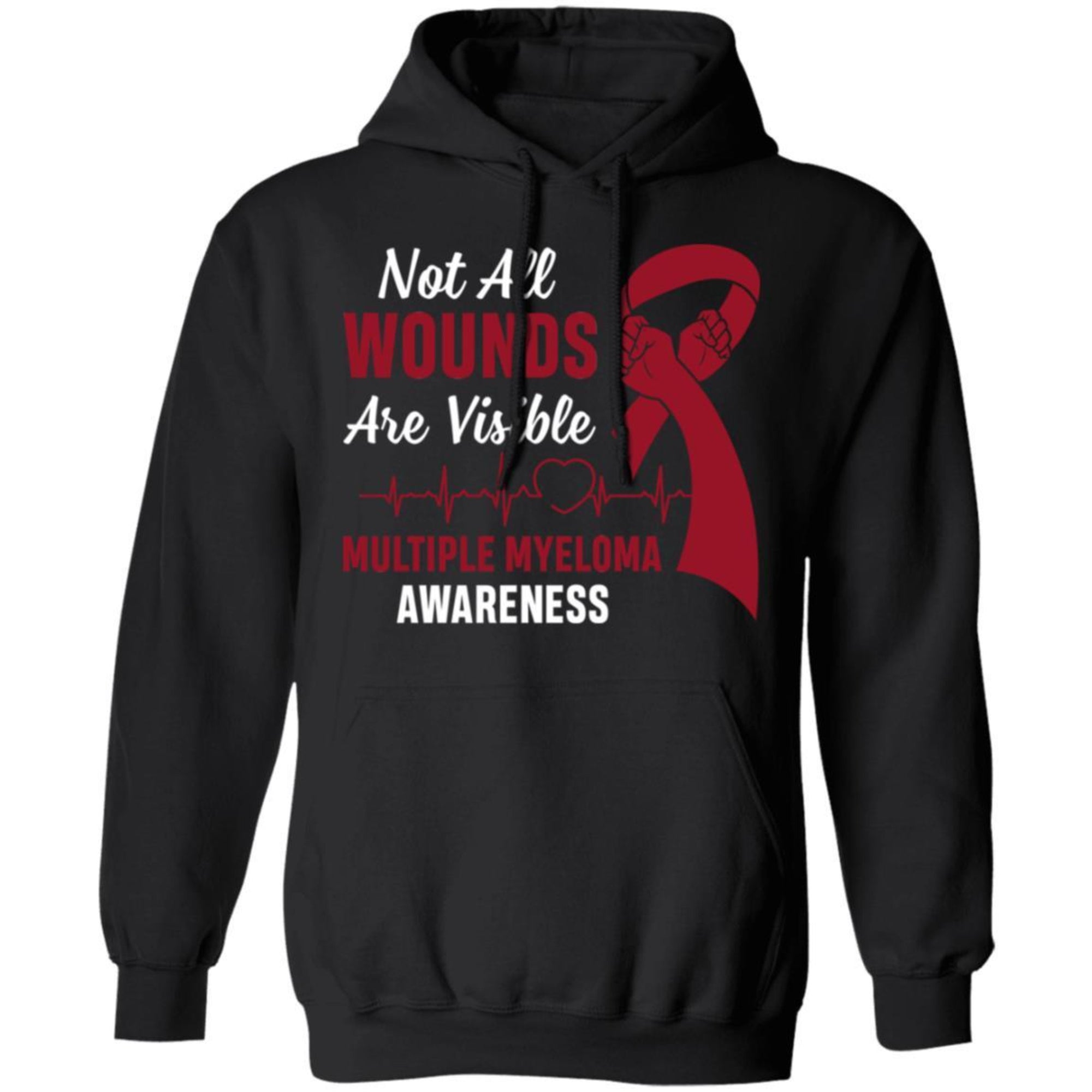 Multiple Myeloma Awareness Not All Wounds Are Visible T-Shirt & Hoodie | Teecentury.com