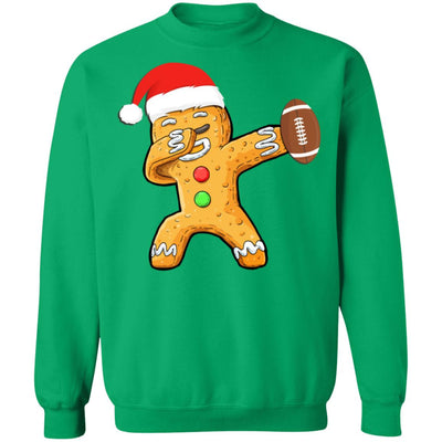 Dabbing Gingerbread Santa Football Christmas Pajama Gifts T-Shirt & Sweatshirt | Teecentury.com