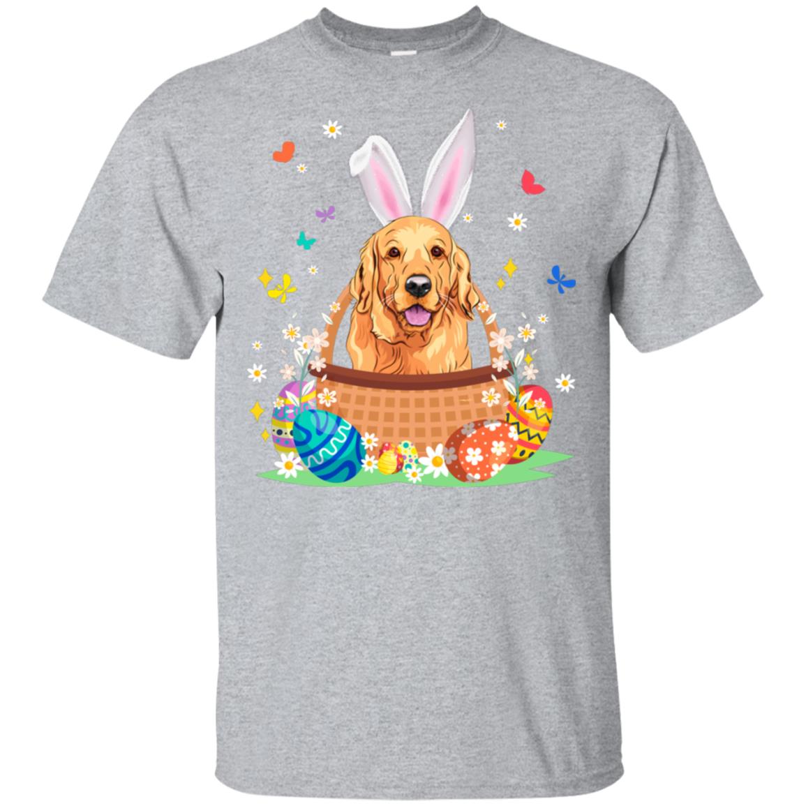 Golden Retriever Bunny Hat Rabbit Easter Eggs T-Shirt & Hoodie | Teecentury.com