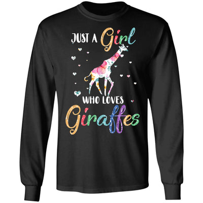 Just A Girl Who Loves Giraffes Cute Giraffe Lover T-Shirt & Hoodie | Teecentury.com