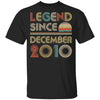 Legend Since December 2010 Vintage 12th Birthday Gifts Youth Youth Shirt | Teecentury.com