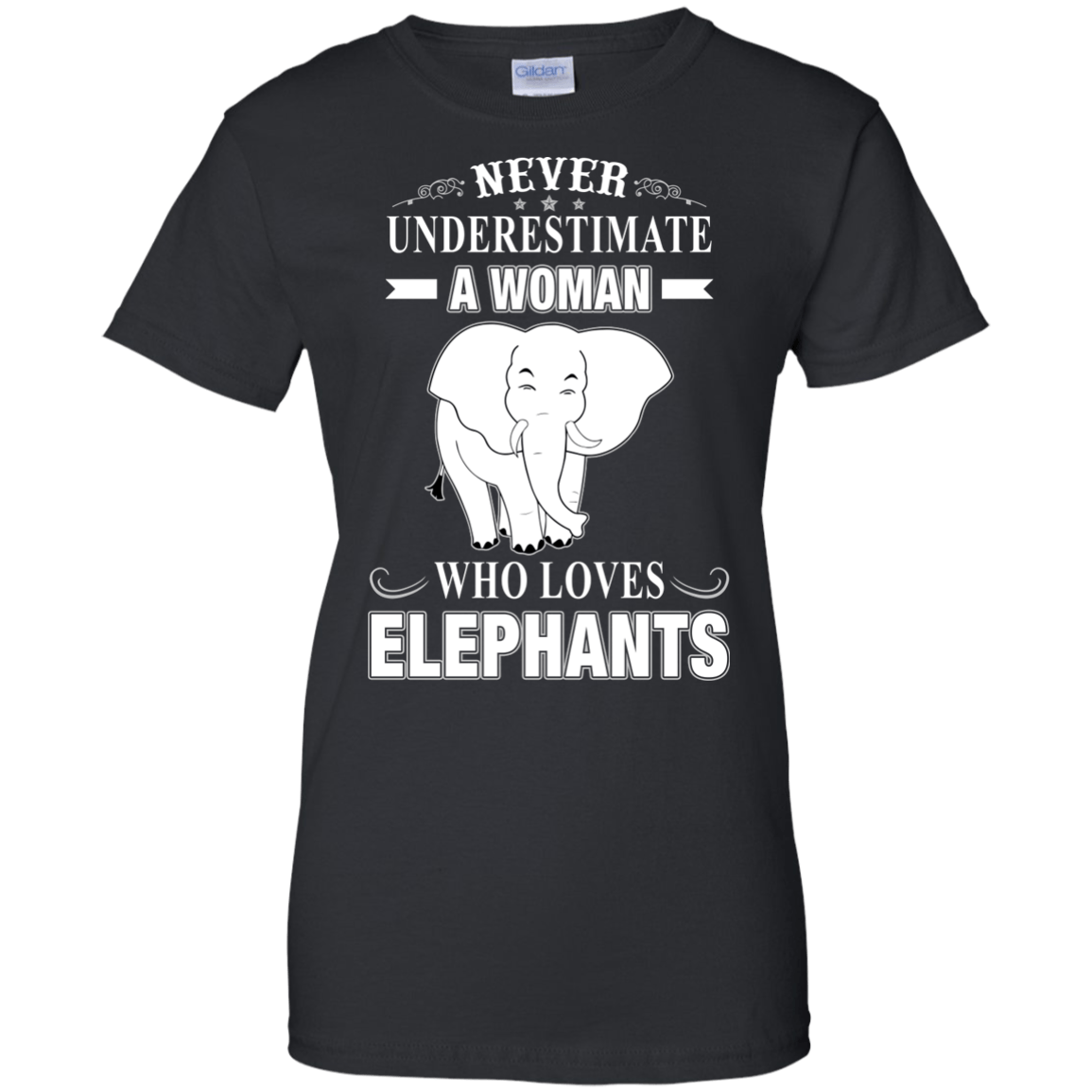 Never Underestimate Woman Loves Elephant T-Shirt & Hoodie | Teecentury.com