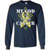My God Is Bigger Than Cancer Yellow Awareness Ribbon T-Shirt & Hoodie | Teecentury.com