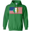 Shamrock Irish Ireland American USA Flag Gift T-Shirt & Hoodie | Teecentury.com