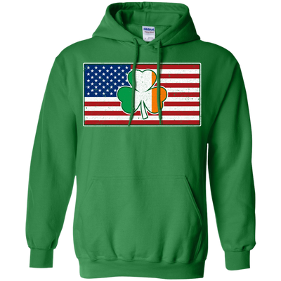 Shamrock Irish Ireland American USA Flag Gift T-Shirt & Hoodie | Teecentury.com