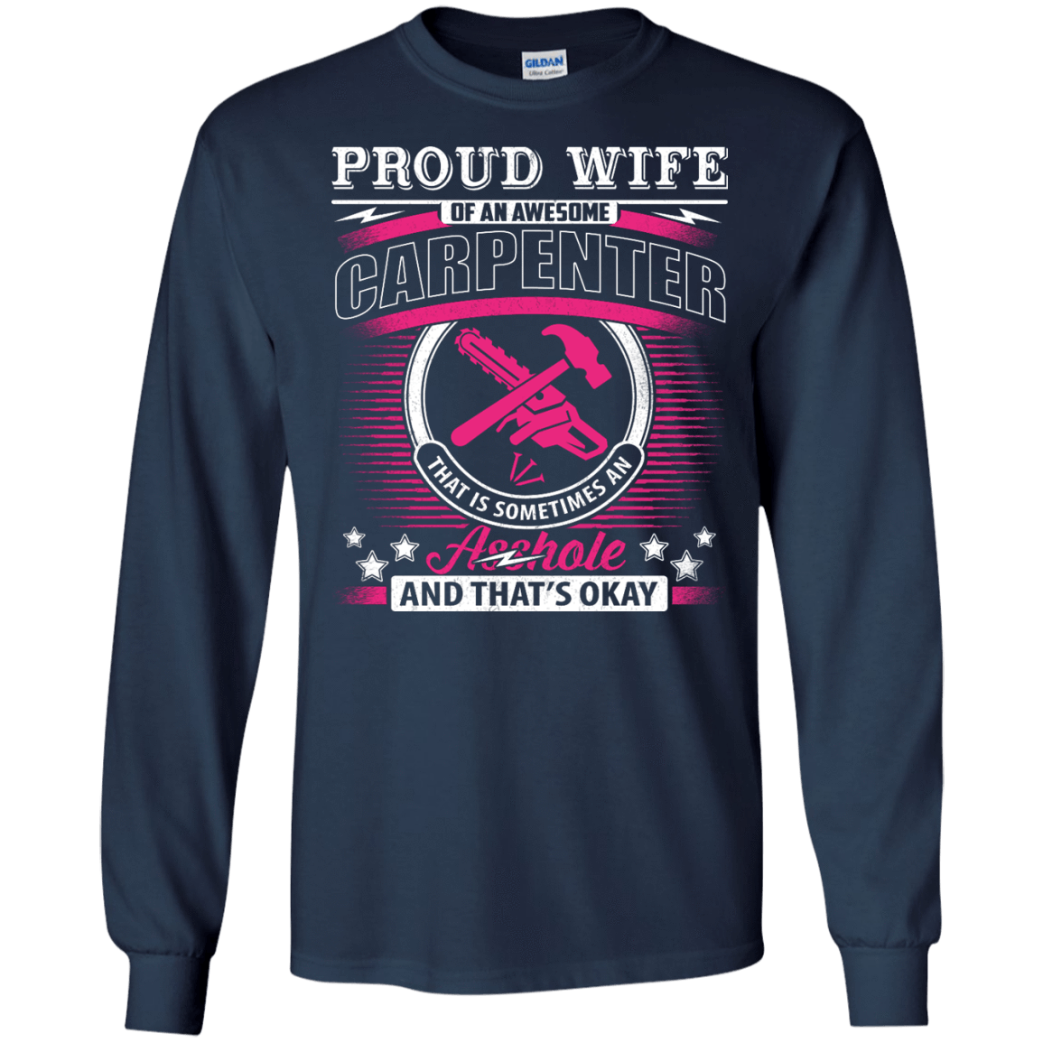 Proud Wife Of An Awesome Carpenter T-Shirt & Hoodie | Teecentury.com