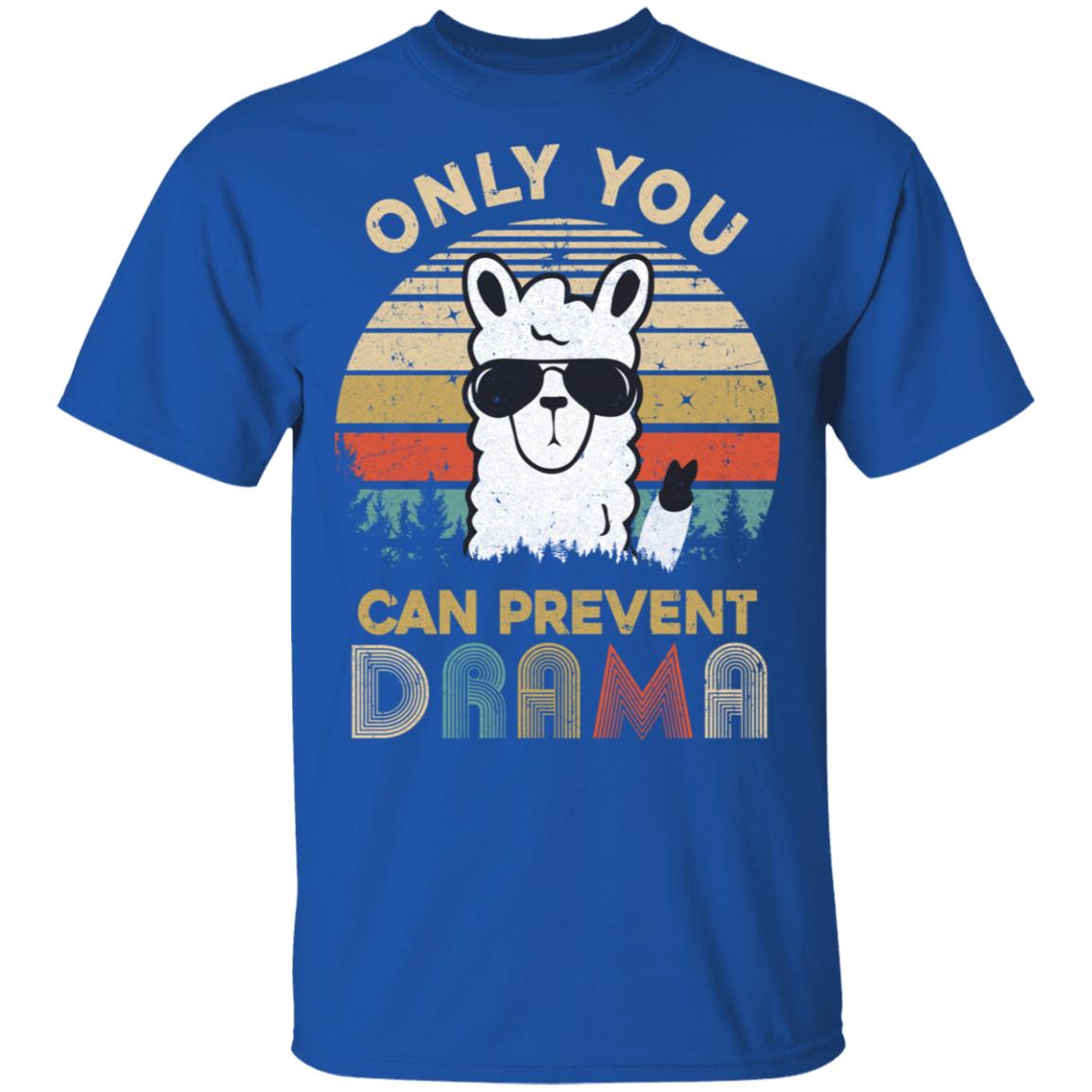 Only You Can Prevent Drama Llama Camping Vintage Funny Gift T-Shirt & Hoodie | Teecentury.com