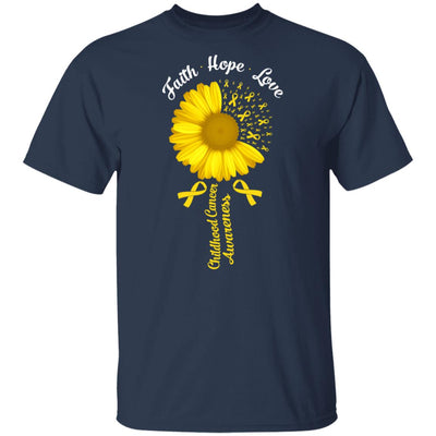 Faith Hope Love Childhood Cancer Awareness T-Shirt & Hoodie | Teecentury.com