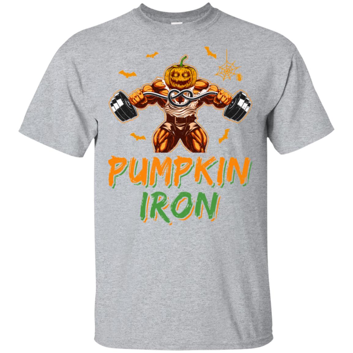 Halloween Gym Workout Pumpkin Iron Motivation For Men T-Shirt & Hoodie | Teecentury.com
