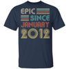 Epic Since January 2012 Vintage 10th Birthday Gifts Youth Youth Shirt | Teecentury.com