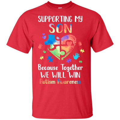 Supporting My Son Puzzle Autism Awareness Month T-Shirt & Hoodie | Teecentury.com