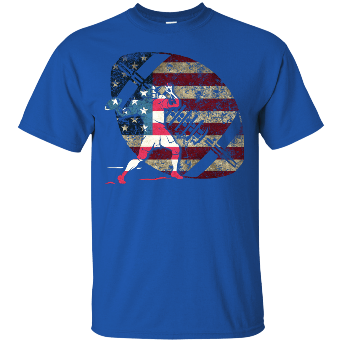 Quarterback Football America Flag T-Shirt & Hoodie | Teecentury.com