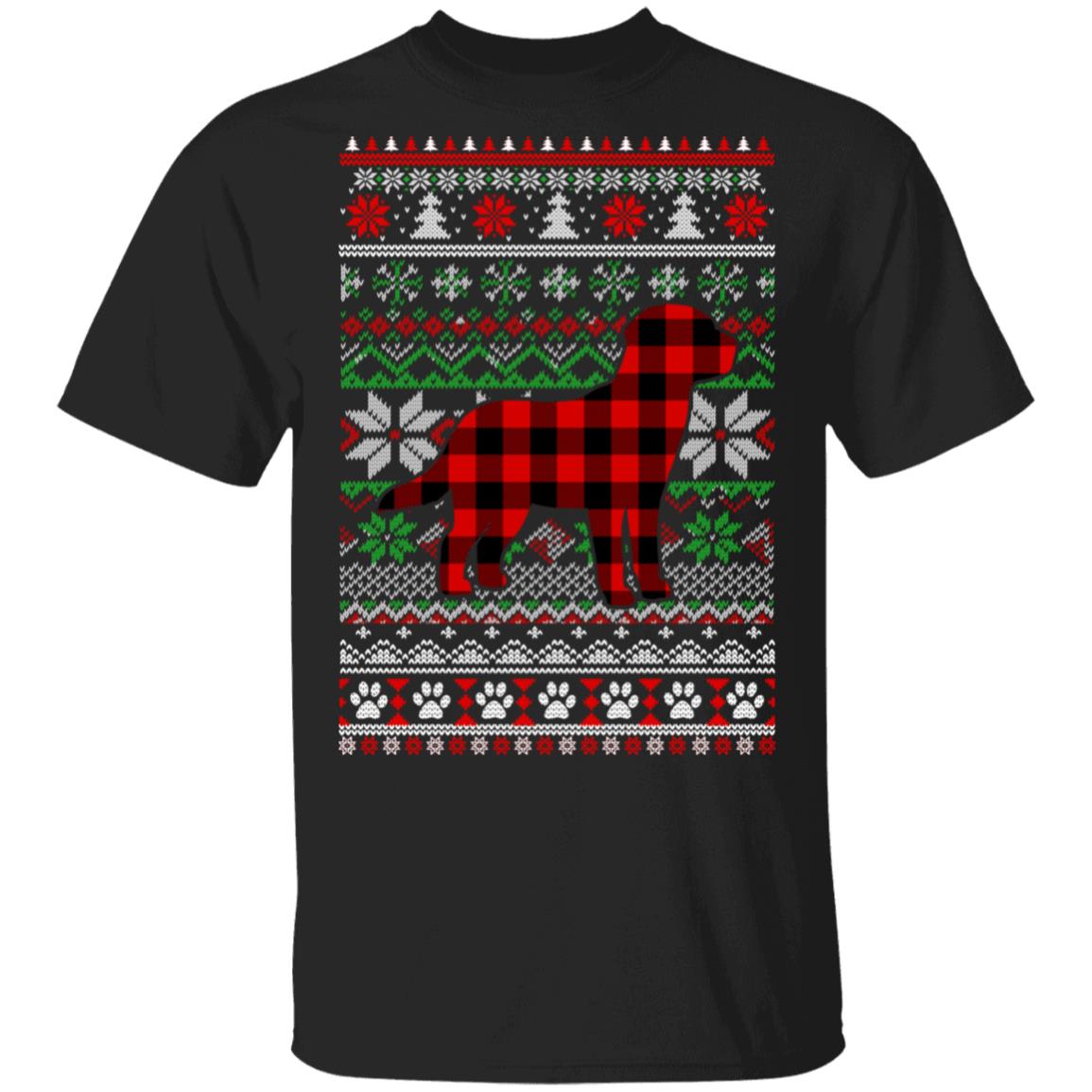 Labrador Red Plaid Ugly Christmas Sweater Gifts T-Shirt & Sweatshirt | Teecentury.com