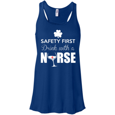 Safety First Drink With A Nurse T-Shirt & Hoodie | Teecentury.com