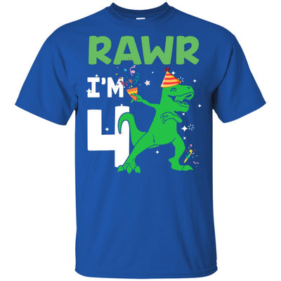 Rawr I'm 4 Birthday Gifts 2018 Dinosaur For Boys Youth Youth Shirt | Teecentury.com