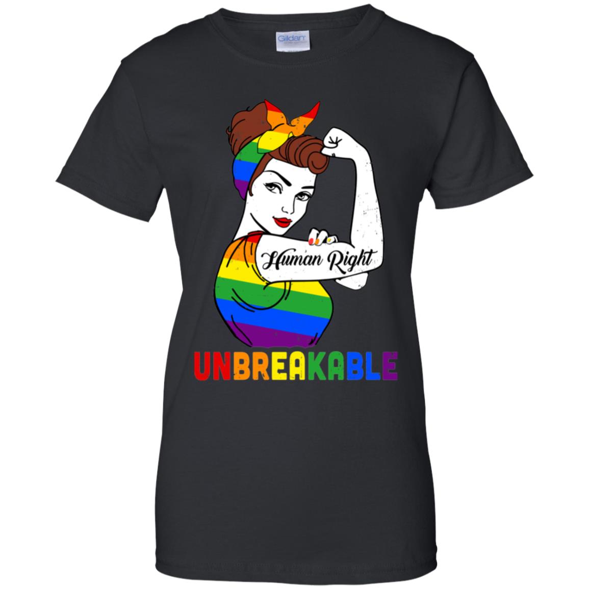 Lady Human Right Unbreakable Rainbow LGBT Pride Month Mug 11oz 