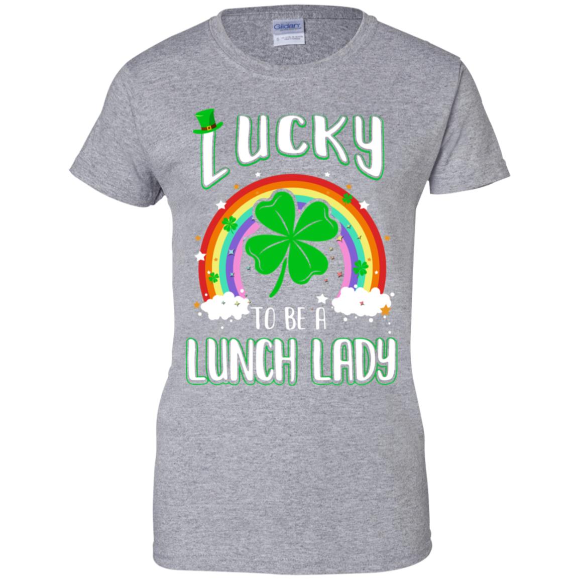 Funny St Patricks Day Lucky To Be A Lunch Lady T-Shirt & Hoodie | Teecentury.com