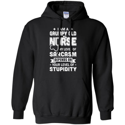 I'm A Grumpy Nurse My Level Of Sarcasm T-Shirt & Hoodie | Teecentury.com