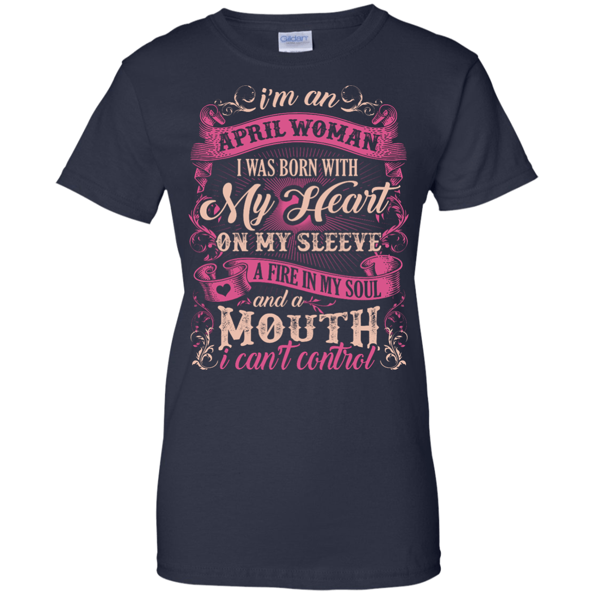 I Am An April Woman I Was Born With My Heart On My Sleeve T-Shirt & Hoodie | Teecentury.com
