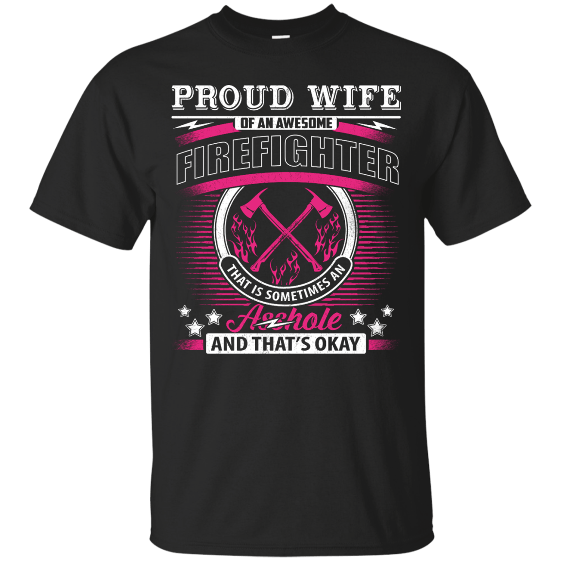 Proud Wife Of An Awesome Firefighter T-Shirt & Hoodie | Teecentury.com