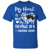 My Heart Is Held By The Paws Of A Siberian Husky Lover T-Shirt & Hoodie | Teecentury.com