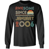 Awesome Since January 2006 Vintage 16th Birthday Gifts T-Shirt & Hoodie | Teecentury.com