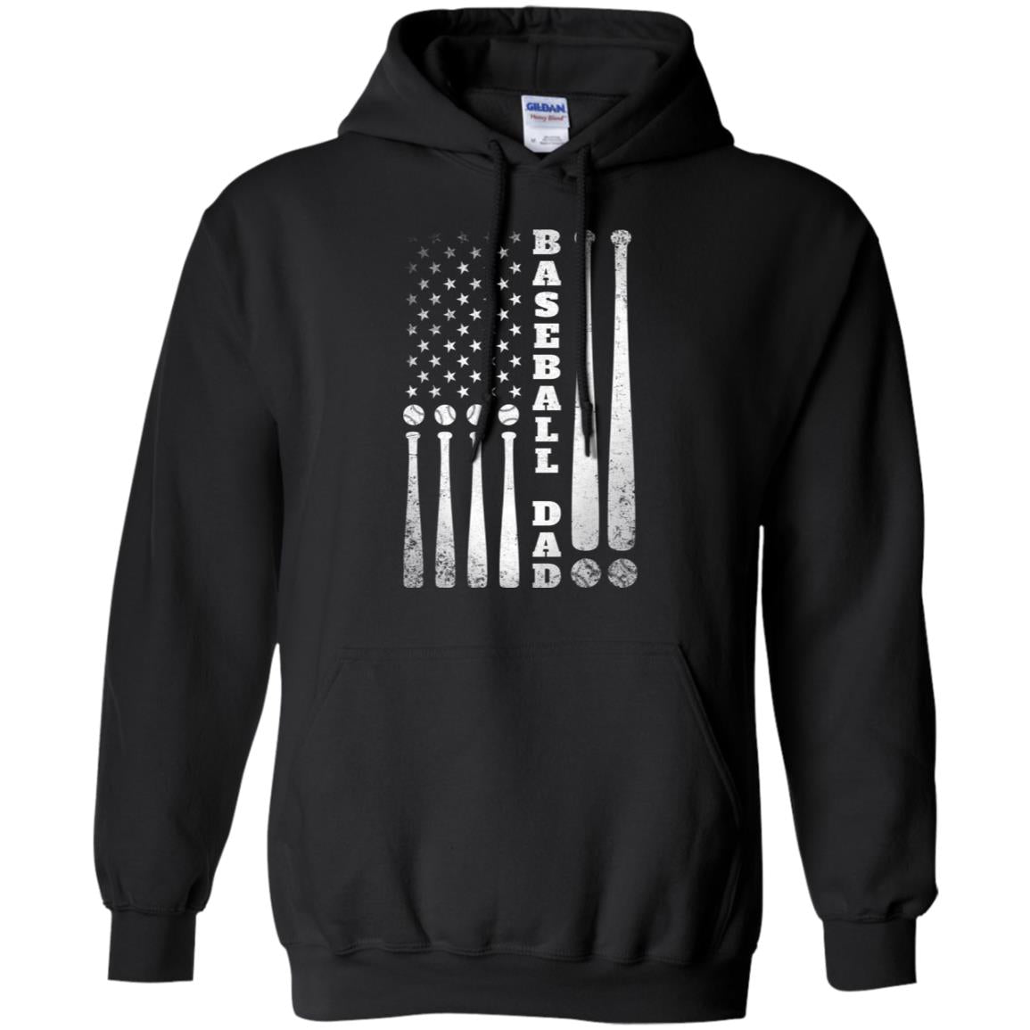 American Flag Vintage Baseball Dad Father's Day T-Shirt & Hoodie | Teecentury.com