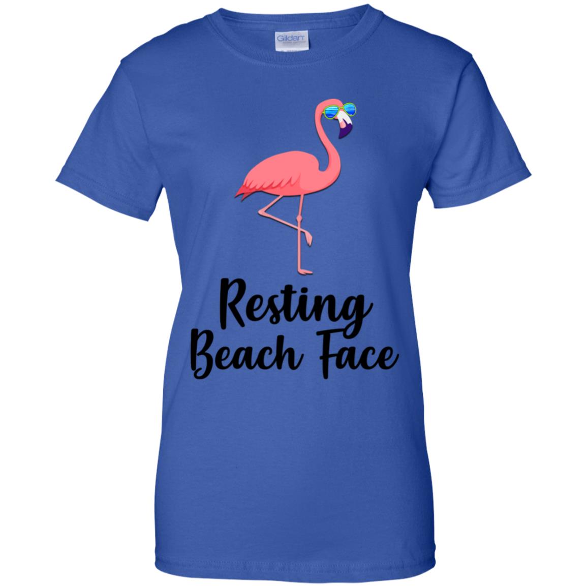 Resting Beach Face Flamingo Summer With Sunglasses T-Shirt & Tank Top | Teecentury.com