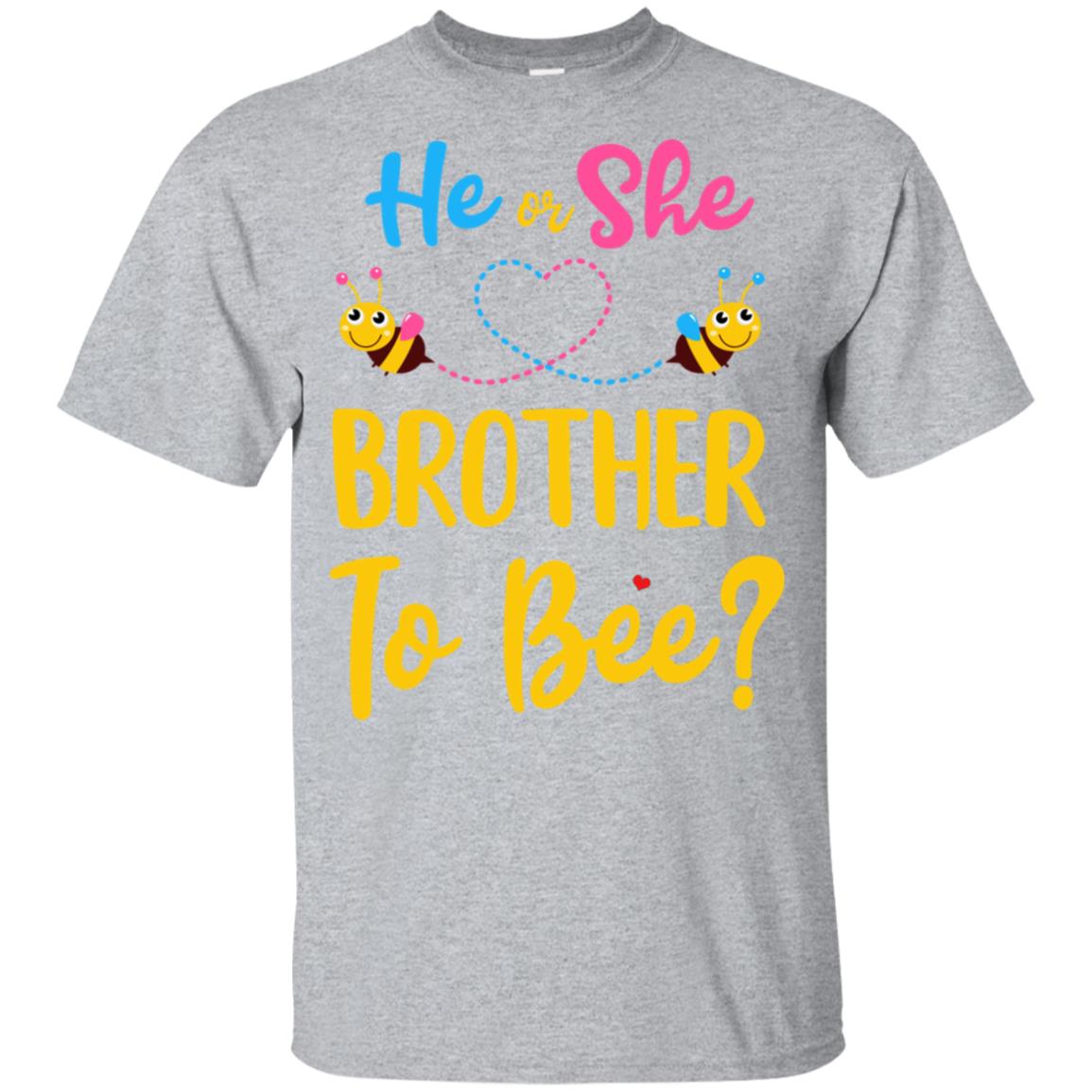 Gender Reveal Pink Blue What Will It Bee He Or She Brother Youth Youth Shirt | Teecentury.com