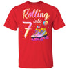 7 Years Old Birthday Girls Roller Skates 80's 7th Birthday Youth Youth Shirt | Teecentury.com