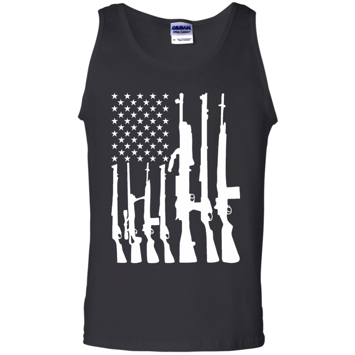 Rifle American Flag Machine Gun Rights T-Shirt & Hoodie | Teecentury.com