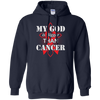 My God Is Bigger Than Cancer Red Awareness Ribbon T-Shirt & Hoodie | Teecentury.com