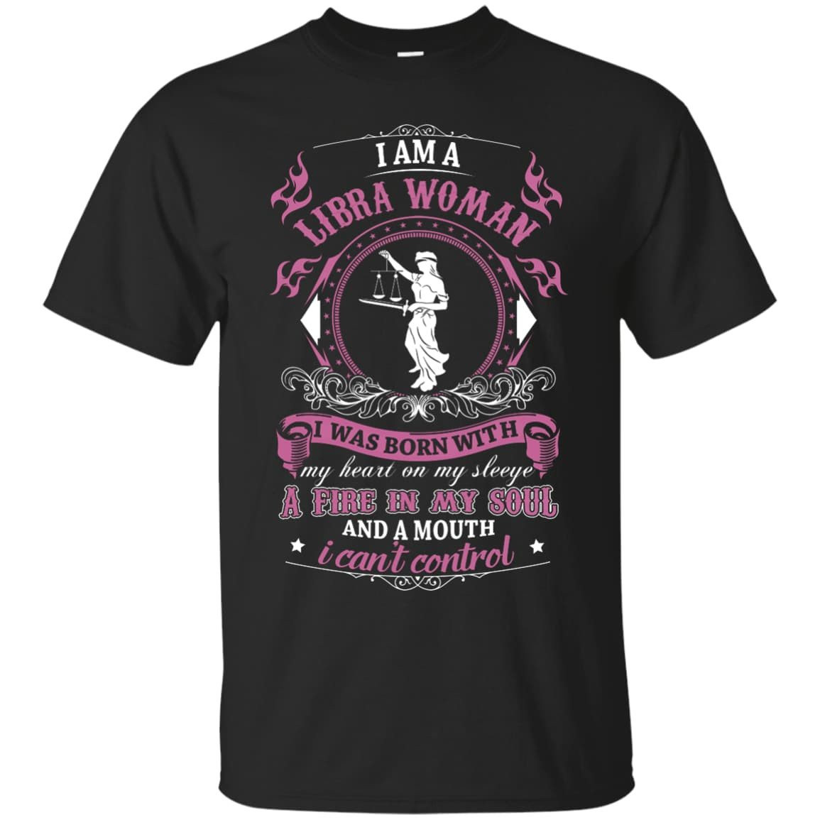 I Am A Libra Woman I Was Born With T-Shirt & Hoodie | Teecentury.com