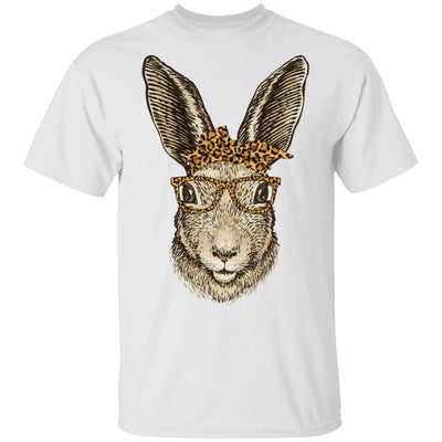 Easter Bunny Rabbit Glasses Leopard Print Bow T-Shirt & Tank Top | Teecentury.com