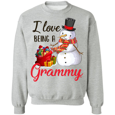 I Love Being A Grammy Snowman Gift For Christmas Day T-Shirt & Sweatshirt | Teecentury.com