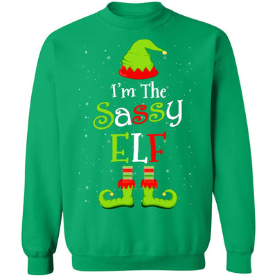 I'm The Sassy Elf Family Matching Funny Christmas Group Gift T-Shirt & Sweatshirt | Teecentury.com