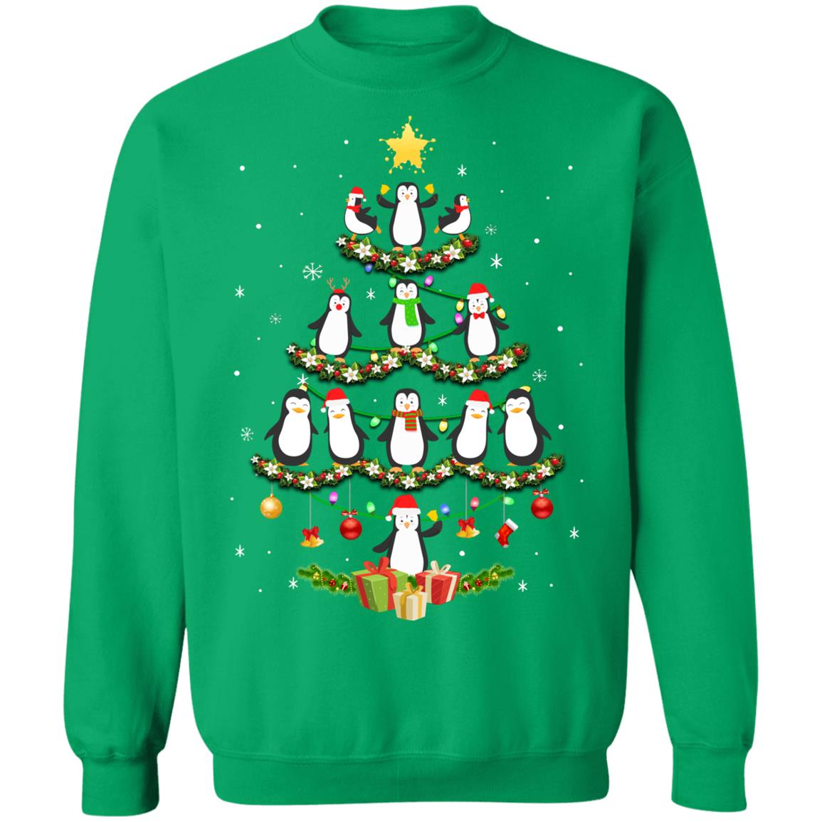 Penguin Christmas Tree Penguin Lover Xmas Gift T-Shirt & Sweatshirt | Teecentury.com