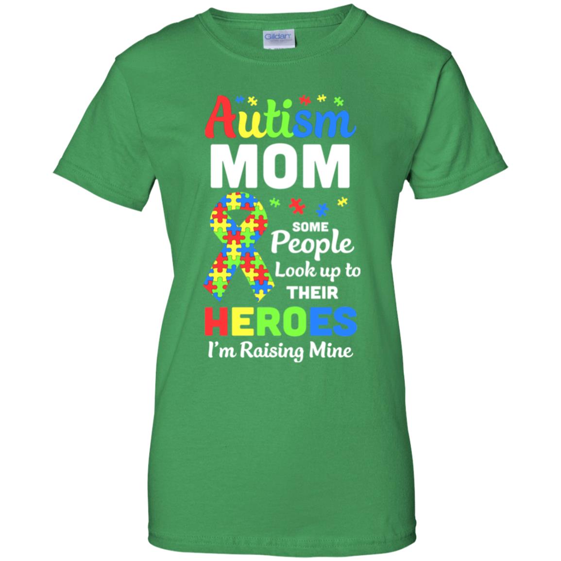 Autism Mom Some People Look To Their Heroes T-Shirt & Hoodie | Teecentury.com