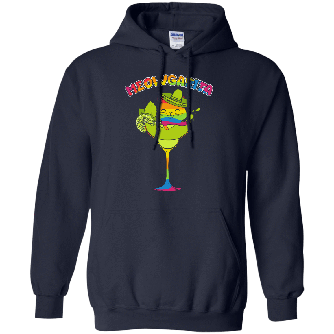 Rainbow Meowgarita Margarita Cat Lover T-Shirt & Hoodie | Teecentury.com