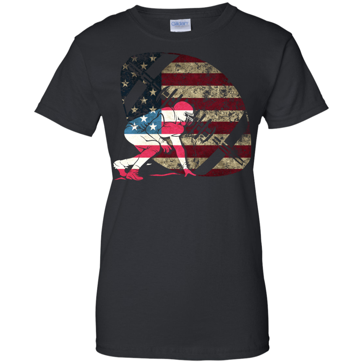 Tackle Football America Flag T-Shirt & Hoodie | Teecentury.com