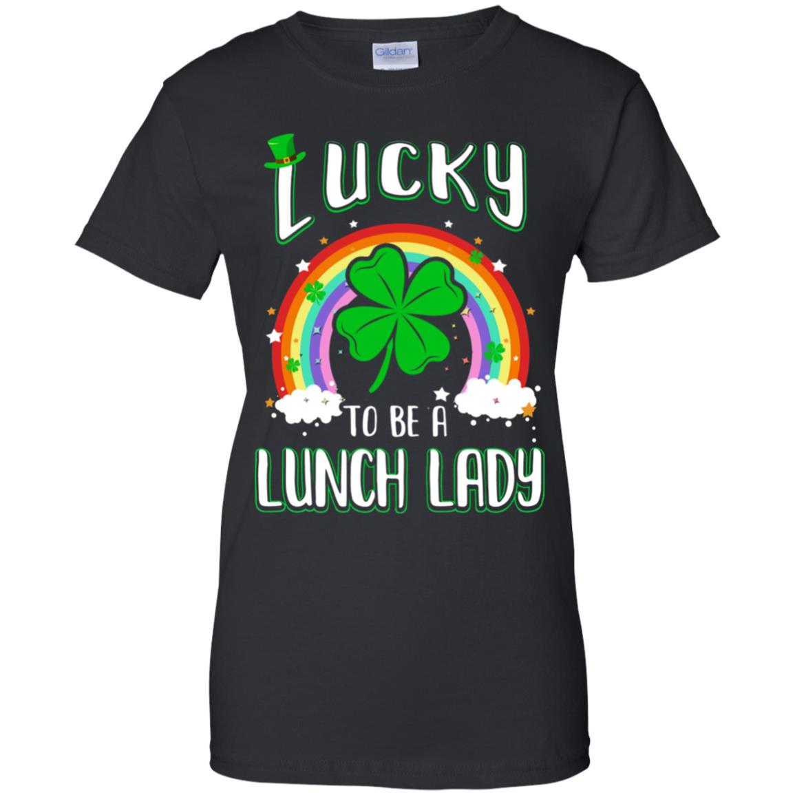 Funny St Patricks Day Lucky To Be A Lunch Lady T-Shirt & Hoodie | Teecentury.com