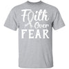 Lung Cancer Awareness White Faith Over Fear T-Shirt & Hoodie | Teecentury.com