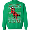 Red Plaid Buffalo T Rex Dinosaur Pajamas Christmas Sweater T-Shirt & Sweatshirt | Teecentury.com