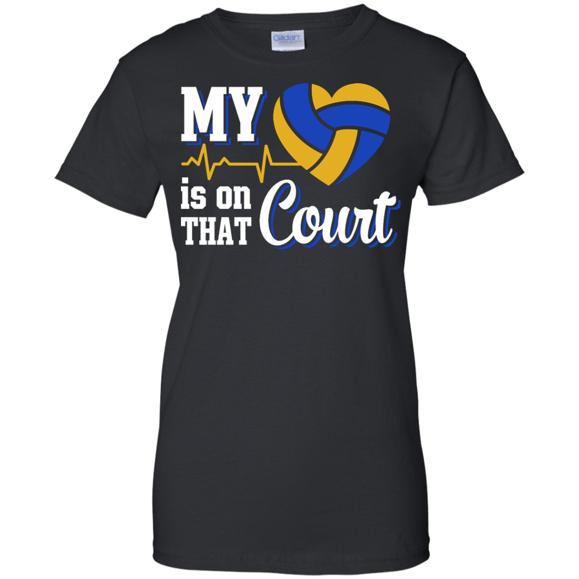 My Heart Is On That Court Volleyball T Shirt T-Shirt & Hoodie | Teecentury.com