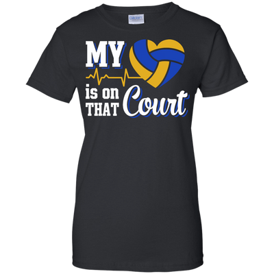 My Heart Is On That Court Volleyball T Shirt T-Shirt & Hoodie | Teecentury.com