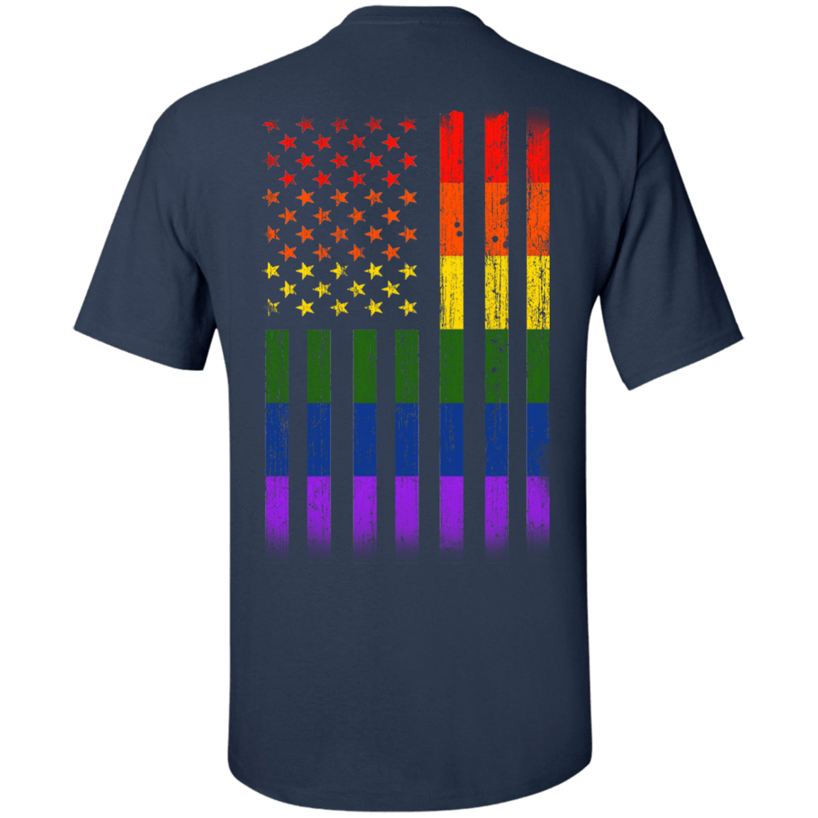 Rainbow Lesbian Gay Pride LGBT America Flag T-Shirt & Hoodie | Teecentury.com