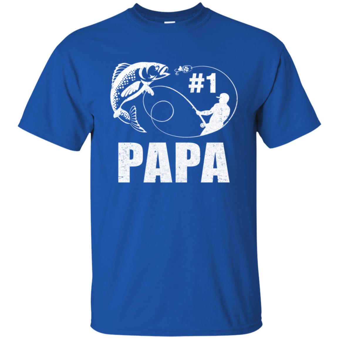 #1 Papa Fishing Fisherman Best Fathers Day Gift T-Shirt & Hoodie | Teecentury.com