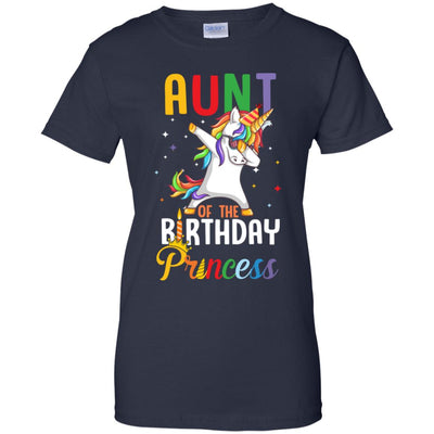 Aunt Of The Birthday Girl Dabbing Unicorn Party T-Shirt & Hoodie | Teecentury.com