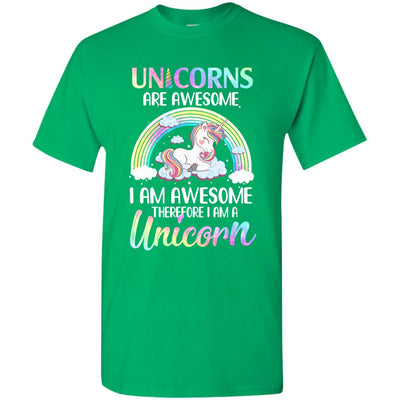 Unicorns Are Awesome I Am Awesome Therefore I Am A Unicorn Youth Youth Shirt | Teecentury.com